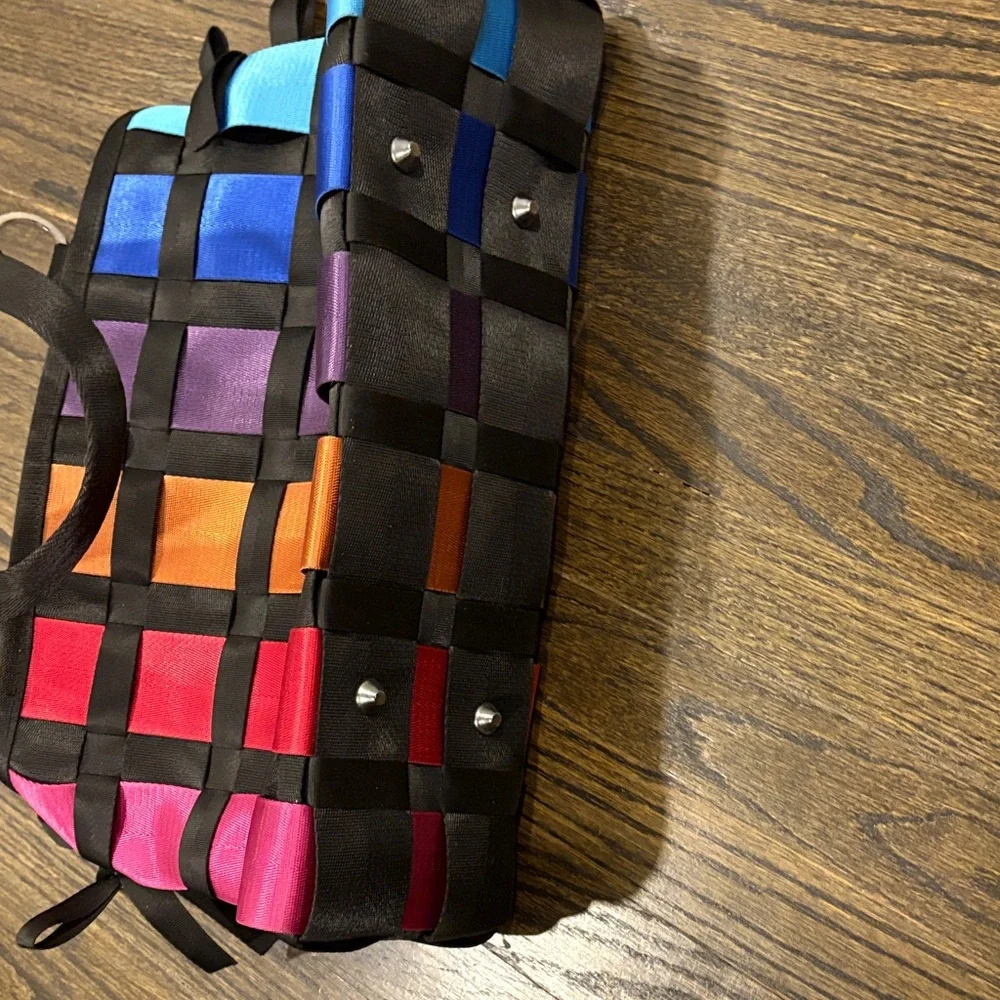 Multicolor Woven Tote Bag